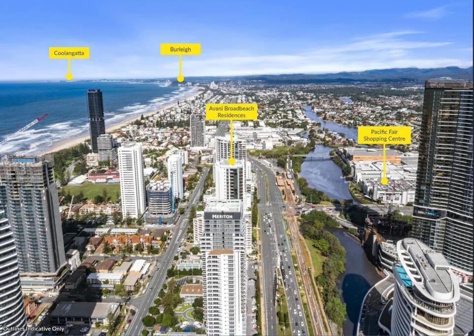 Broadbeach Stunner Modern And Central Guldkusten Exteriör bild